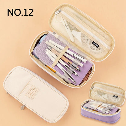 Creative pencil case Large Capacity Double Layers CPC Certification Safe Material School case Pouch Stationery for Girls