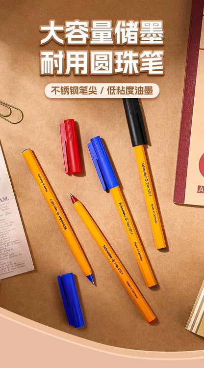 Schneider 505F Ballpoint Pen 6.5g Lightweight Rod Tricolor Fast-dry Non-stop Ink Business Signatory Pens Study Office Stationery