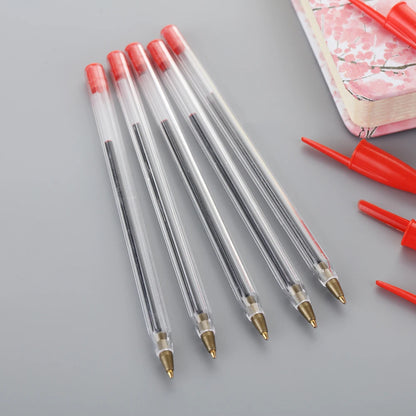 5/10 Pcs Black Red Blue Ballpoint Pen 1.0mm Ballpoint Pen Student Signing Pen Writing Pen Stationery School Office Accessories