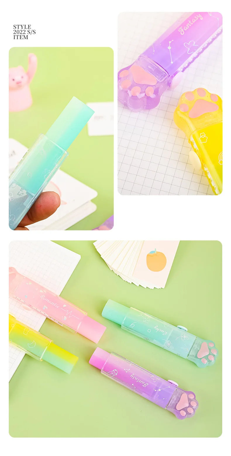 Kawaii Eraser Portable Eraser Clean Without Crumbs Cat Kawaii Stationery Kids School Supplies