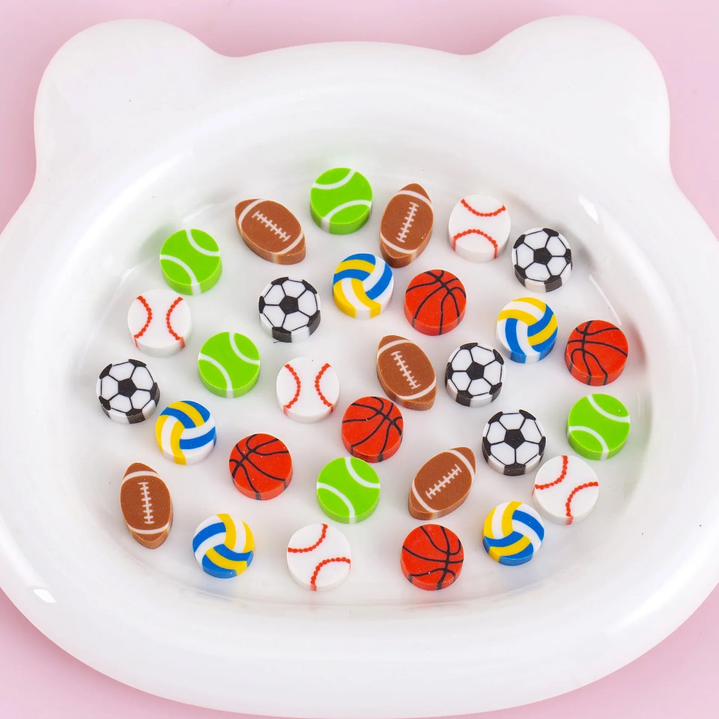 30pcs/bag Cartoon Fruit Animal Love Mini Small Eraser June 1 Christmas Gifts Prizes Student Stationery