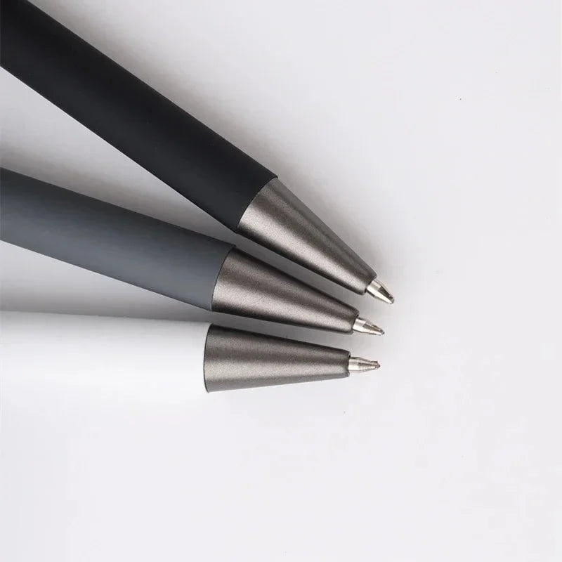 50pcs Metal Ballpoint Pen Advertising Pen Rubber Texture Custom Logo Text Engraving Laser Engraving Customizable Name Logo Pen