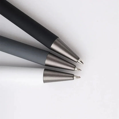 50pcs Metal Ballpoint Pen Advertising Pen Rubber Texture Custom Logo Text Engraving Laser Engraving Customizable Name Logo Pen