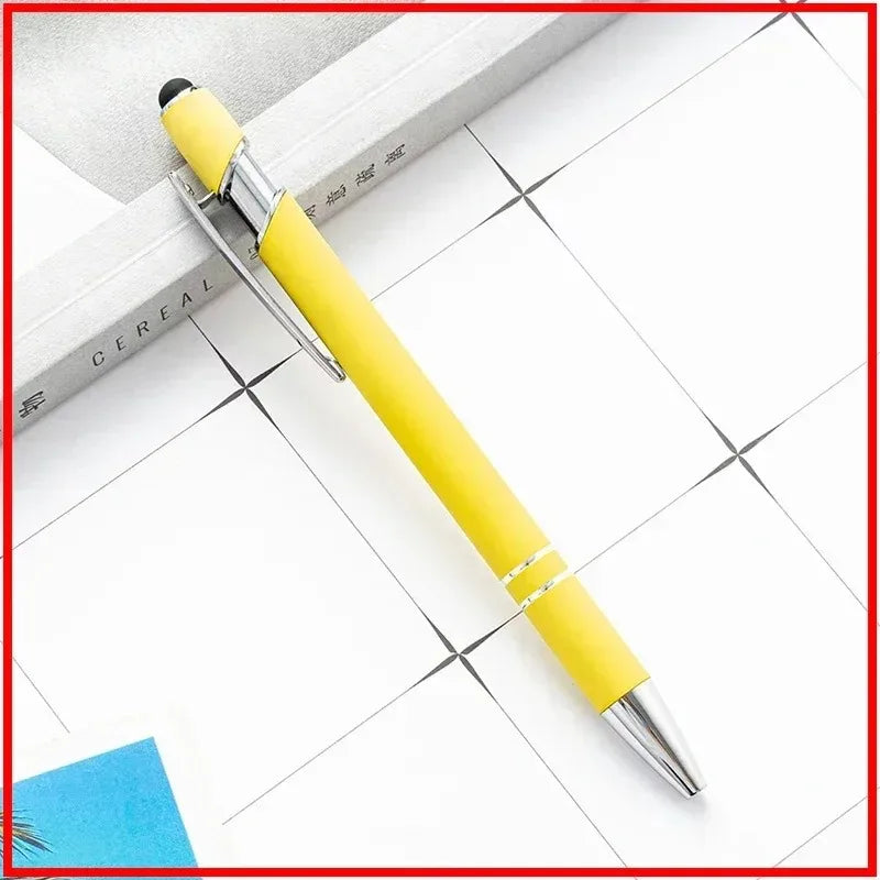 50 Pcs Metal Business Ballpoint Universal Drawing Touch Screen Stylus Pen Custom Logo School Office Supplies Free Engraved Name