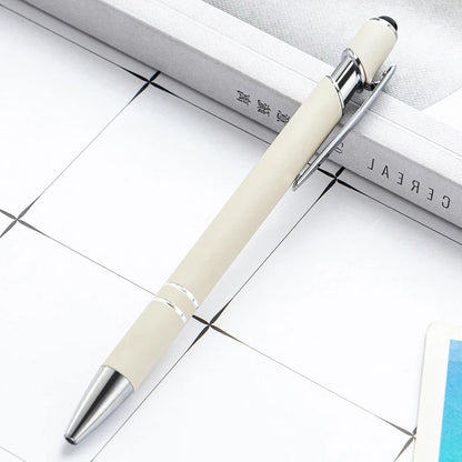 100 Pcs Light - Metal Capacitive Universal Touch Screen Stylus Ballpoint Pen Free Custom Logo Writing Stationery Office Gifts
