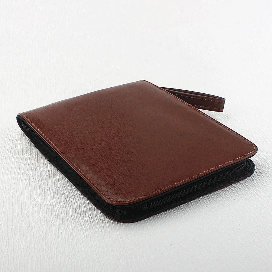 PU Leather Pen Storage Case for 10 24 36 48 Pens Waterproof Holder Organizer