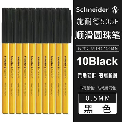 Schneider 505F Ballpoint Pen 6.5g Lightweight Rod Tricolor Fast-dry Non-stop Ink Business Signatory Pens Study Office Stationery