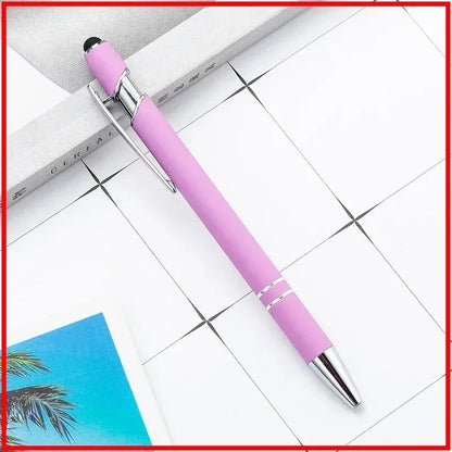 50 Pcs Metal Business Ballpoint Universal Drawing Touch Screen Stylus Pen Custom Logo School Office Supplies Free Engraved Name