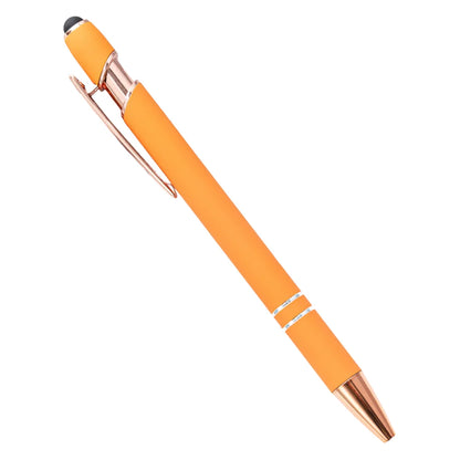 5-10 Pack 2-in-1 Stylus Pen, Retractable Ballpoint Pen w/ Stylus Tip for Touch Screen, Metal, 1.0mm Black Ink