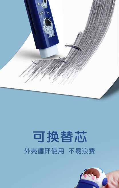 Creative Push-pull Cartoon Cute Eraser Can Replace The Core Telescopic Student Pencil Eraser Children's School Supplies Gifts