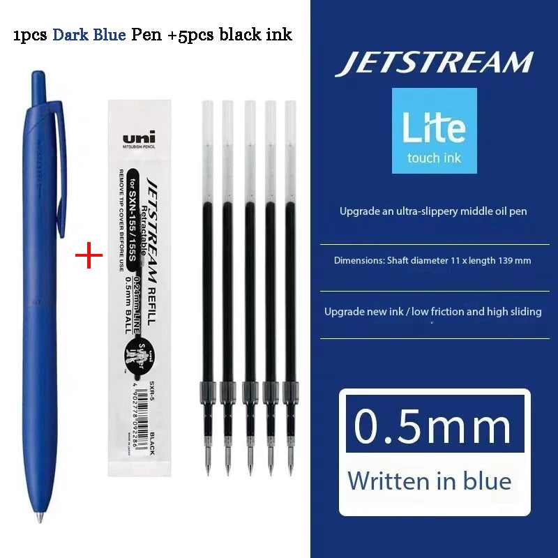 New Uni Jetstream Ballpoint Pen Lite Touch Ink Anti-slip Ultra Smooth Quiet Writing Gel Pens Limited Quality Japanese Stationery