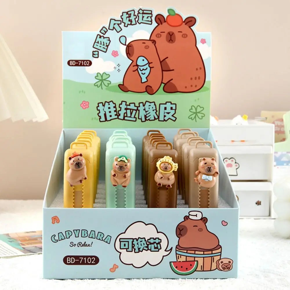 Kawaii Stationery Aesthetic stationery Office supplies school items Gift for kids Eraser Cute Capybara Eraser funny Rubber