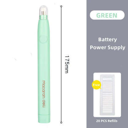 Deli Adjustable Electric Eraser for Sketch Drawing Erasing Writing with Rubber Refills Electric Rubber Pen School Pencil Eraser
