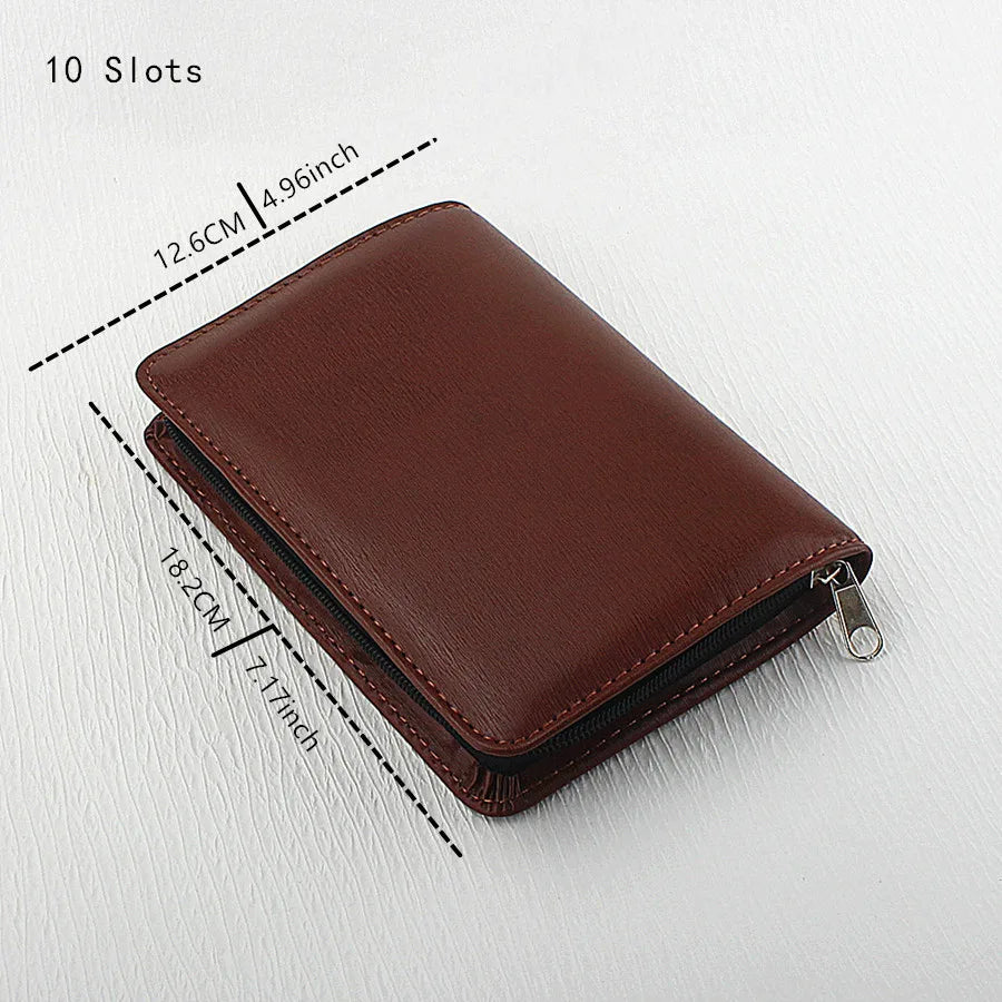PU Leather Pen Storage Case for 10 24 36 48 Pens Waterproof Holder Organizer