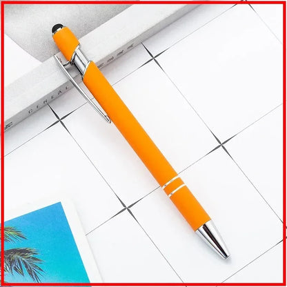 50 Pcs Metal Business Ballpoint Universal Drawing Touch Screen Stylus Pen Custom Logo School Office Supplies Free Engraved Name