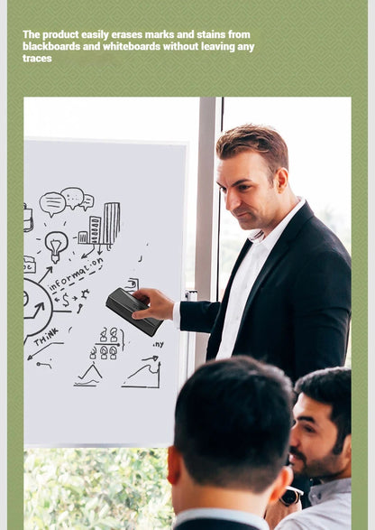 Deli whiteboard eraser magnetic absorbable plastic tape magnetic velvet cloth board eraser blackboard eraser office supplies