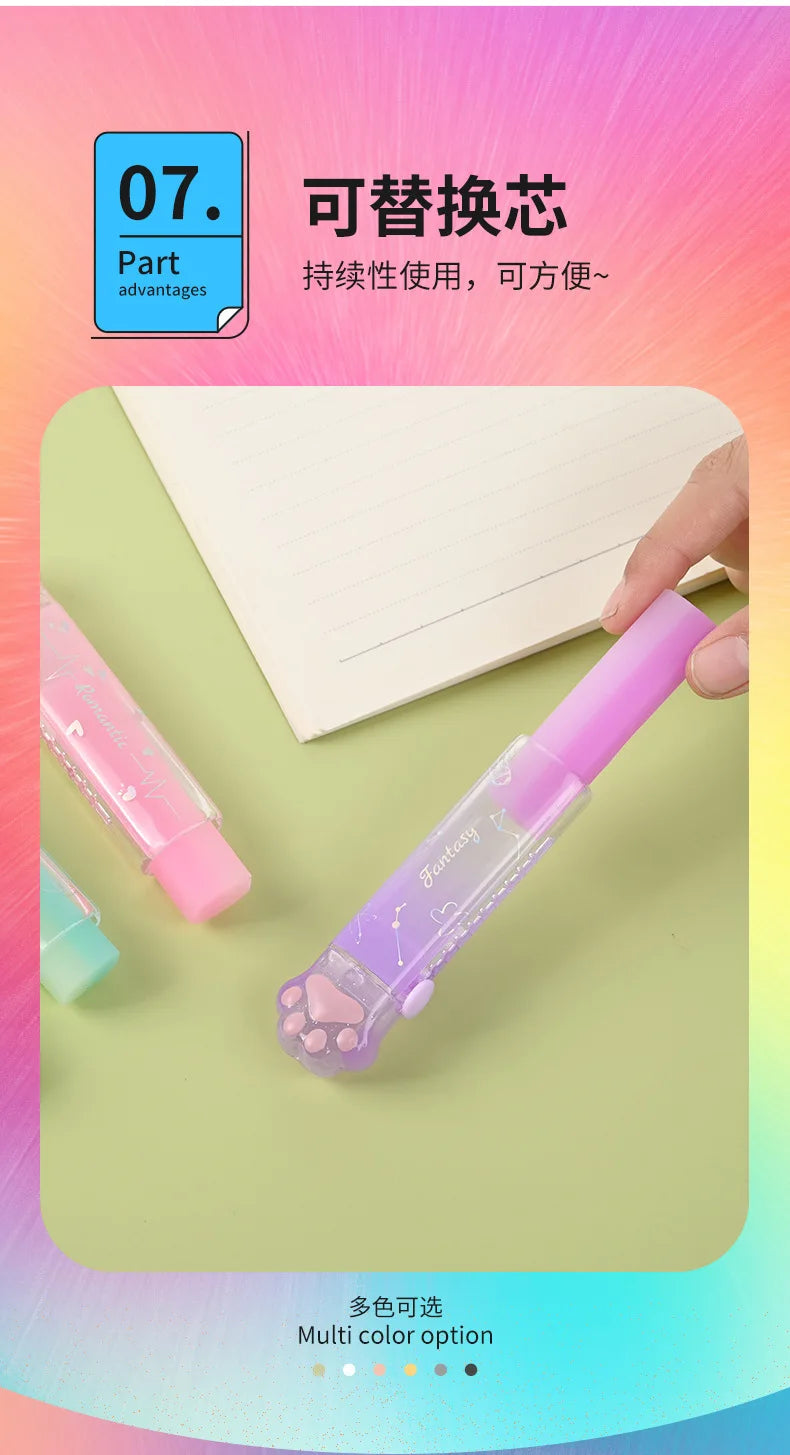 Kawaii Eraser Portable Eraser Clean Without Crumbs Cat Kawaii Stationery Kids School Supplies