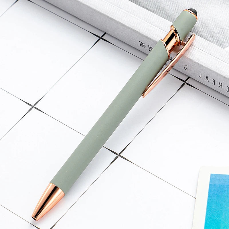 100 Pcs Light - Metal Capacitive Universal Touch Screen Stylus Ballpoint Pen Office Gifts Free Custom Logo Writing Stationery