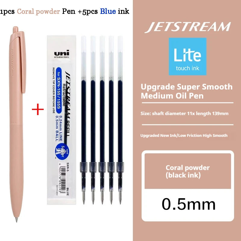 New Uni Jetstream Ballpoint Pen Lite Touch Ink Anti-slip Ultra Smooth Quiet Writing Gel Pens Limited Quality Japanese Stationery