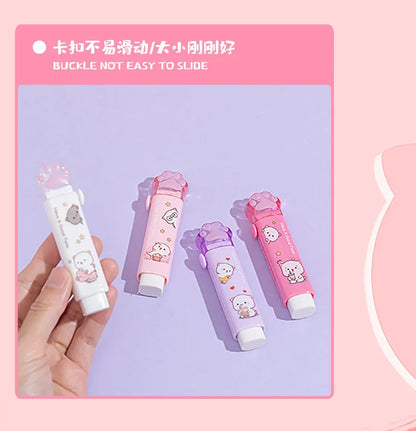 Kawaii Eraser Portable Eraser Clean Without Crumbs Cat Kawaii Stationery Kids School Supplies