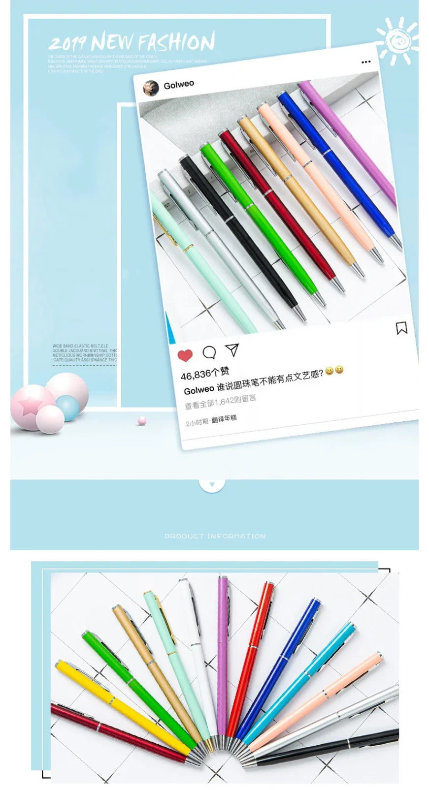 50 Pcs Metal Ballpoint Pen Rose Gold Pen Custom Logo School&office Supplies Stationery Business Gift Lettering Engraved Name