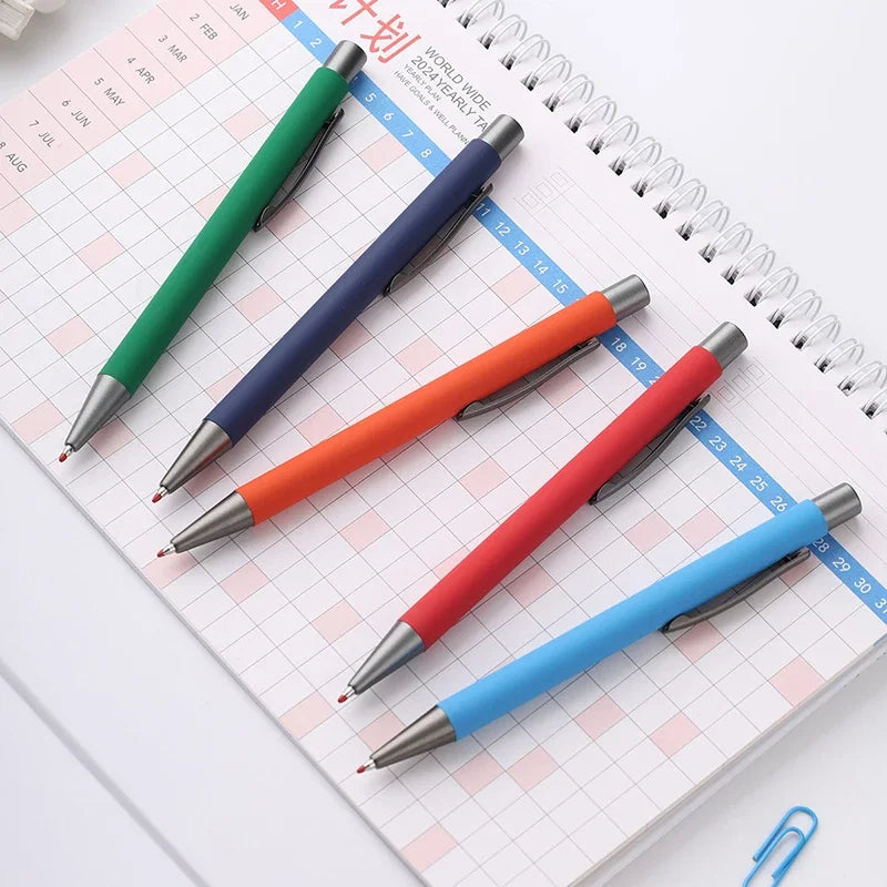 50pcs Metal Ballpoint Pen Advertising Pen Rubber Texture Custom Logo Text Engraving Laser Engraving Customizable Name Logo Pen