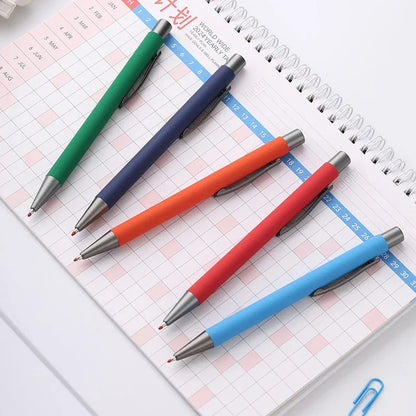 50pcs Metal Ballpoint Pen Advertising Pen Rubber Texture Custom Logo Text Engraving Laser Engraving Customizable Name Logo Pen