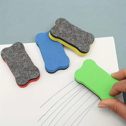 3pcs Magnetic Dry Erase Erasers White Board Erasers Drywipe Marker Cleaner School Office Supplies