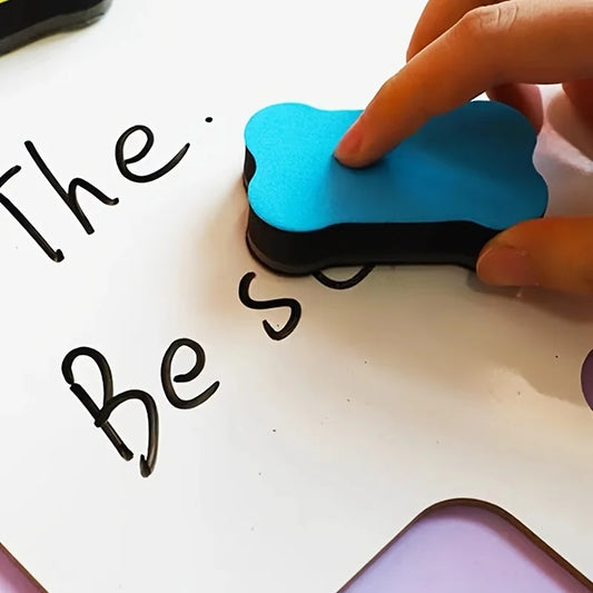 3pcs Magnetic Dry Erase Erasers White Board Erasers Drywipe Marker Cleaner School Office Supplies