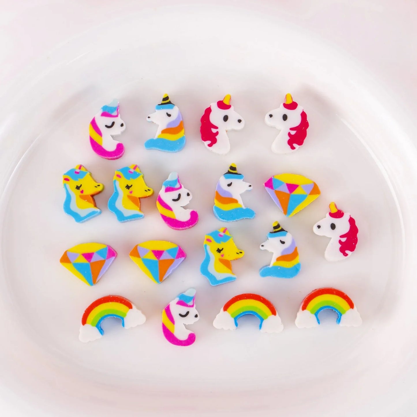 30pcs/bag Cartoon Fruit Animal Love Mini Small Eraser June 1 Christmas Gifts Prizes Student Stationery