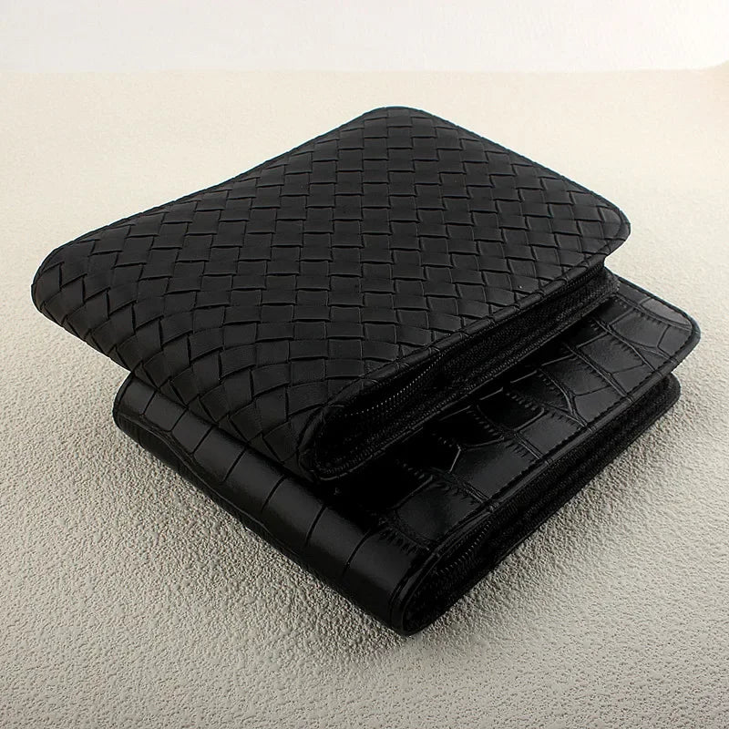 12 Slots Fountain Pen Retro Pen Pouch PU Leather Pencil Case for School Students Men Pencil Bag