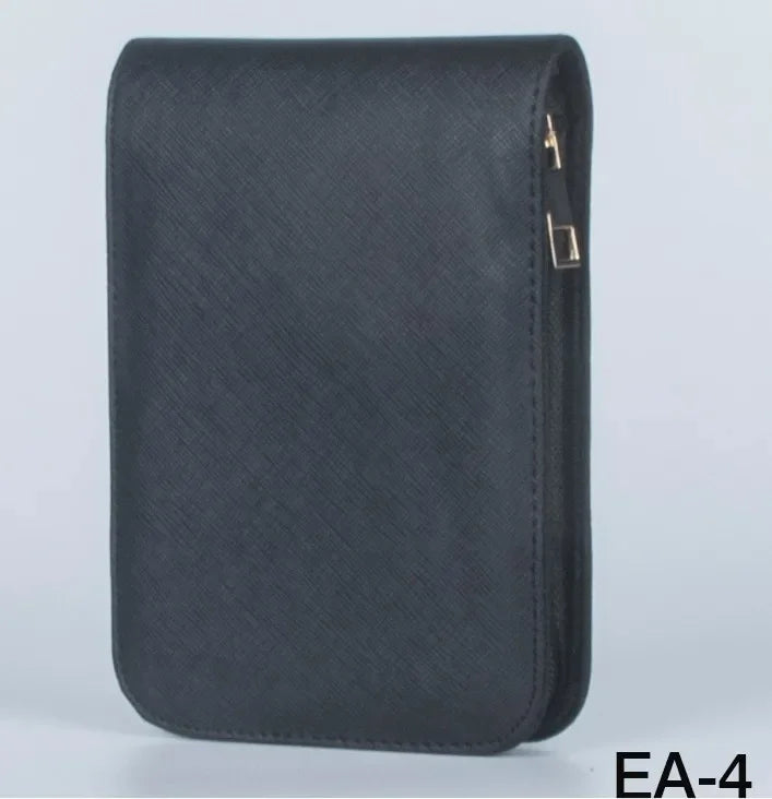 1pcs Special Style Black Pen Or Roller Ball Fountain Pen Leather Case for Only 12 Pen Storage Bag Office Business People