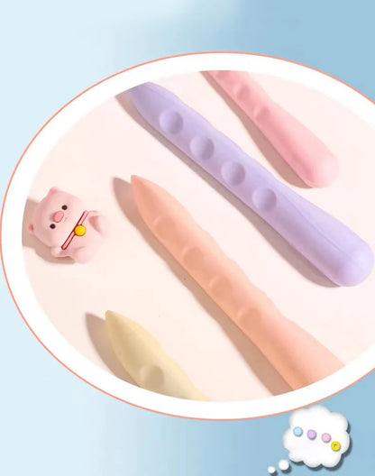 3PCS/Box Hole Eraser for Primary School Students No Dregs No Crumbs Clean Eraser Pen Image Skin Oversize Art Pose