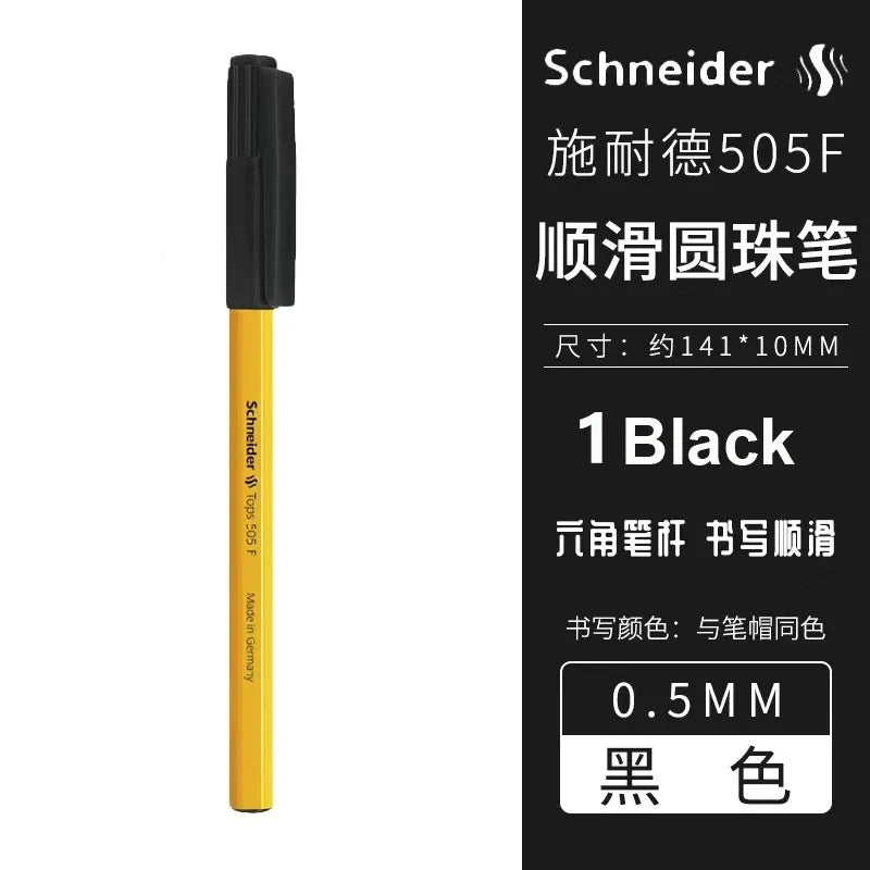 Schneider 505F Ballpoint Pen 6.5g Lightweight Rod Tricolor Fast-dry Non-stop Ink Business Signatory Pens Study Office Stationery