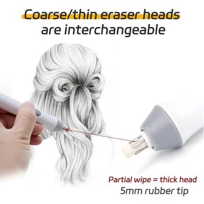 Electric Eraser Art Eraser Set With Refill Sketch Pencil Multi-function Writing Correction School Stationery