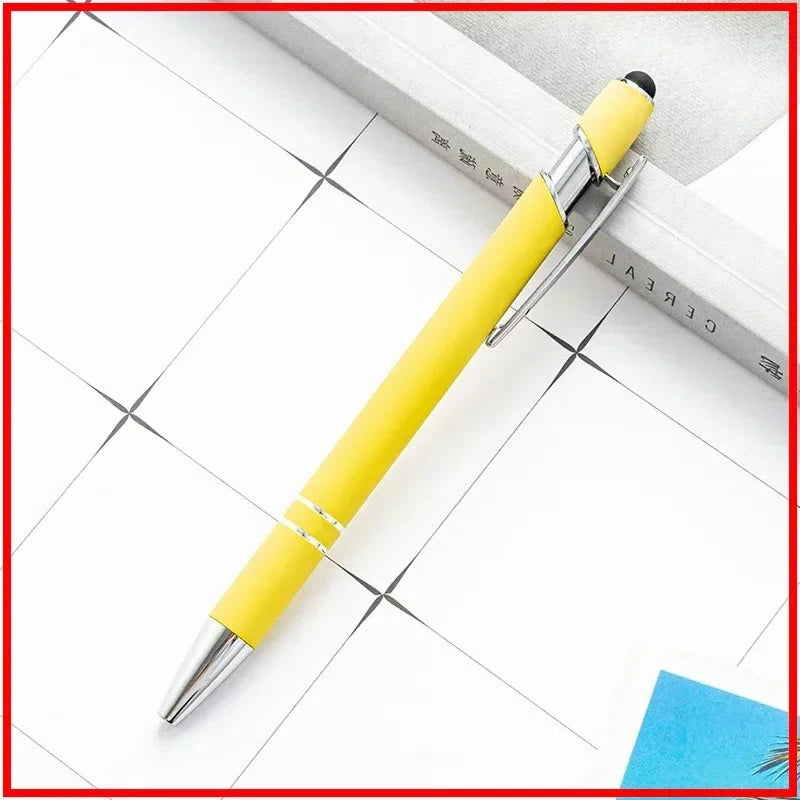 100 Pcs Light - Metal Capacitive Universal Touch Screen Stylus Ballpoint Pen Office Gifts Free Custom Logo Writing Stationery