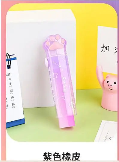 Kawaii Eraser Portable Eraser Clean Without Crumbs Cat Kawaii Stationery Kids School Supplies