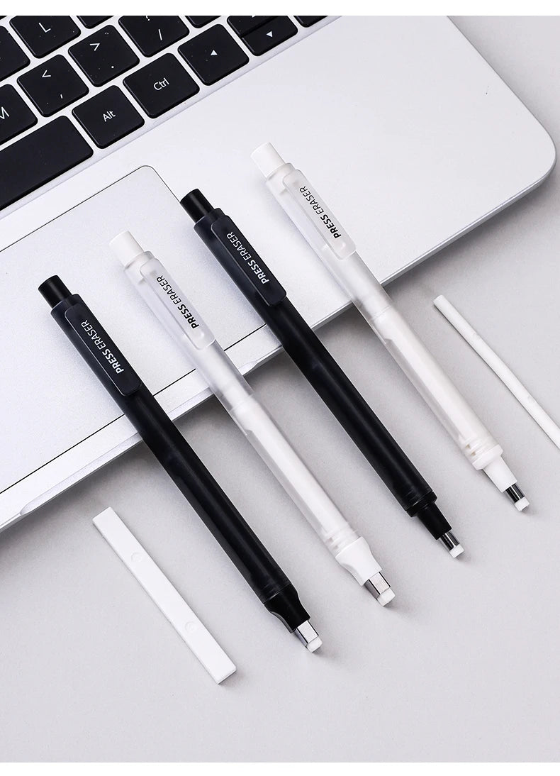 Languo Eraser Retractable Automatic Pencil Rubber High Precision Pencil Eraser Correction Highlight Rubber Tools Art Supplies