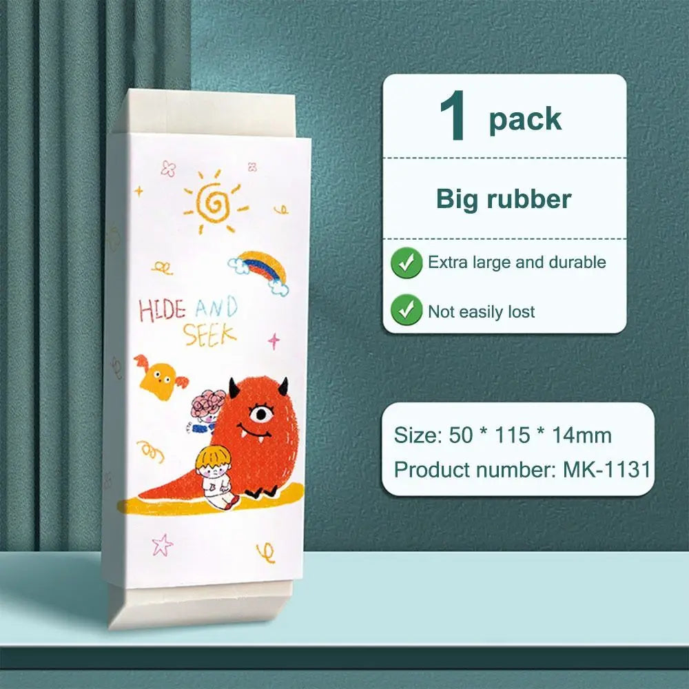 Cartoon Huge Eraser Super Large Block Pencil Eraser Without Leaving Marks Astronauts/Dinosaur Student Art Painting Rubber Eraser