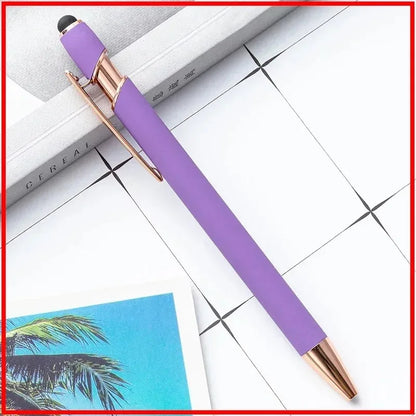 50 Pcs Metal Business Ballpoint Universal Drawing Touch Screen Stylus Pen Custom Logo School Office Supplies Free Engraved Name