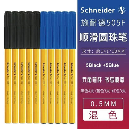 Schneider 505F Ballpoint Pen 6.5g Lightweight Rod Tricolor Fast-dry Non-stop Ink Business Signatory Pens Study Office Stationery