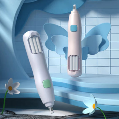 Deli Adjustable Electric Eraser for Sketch Drawing Erasing Writing with Rubber Refills Electric Rubber Pen School Pencil Eraser