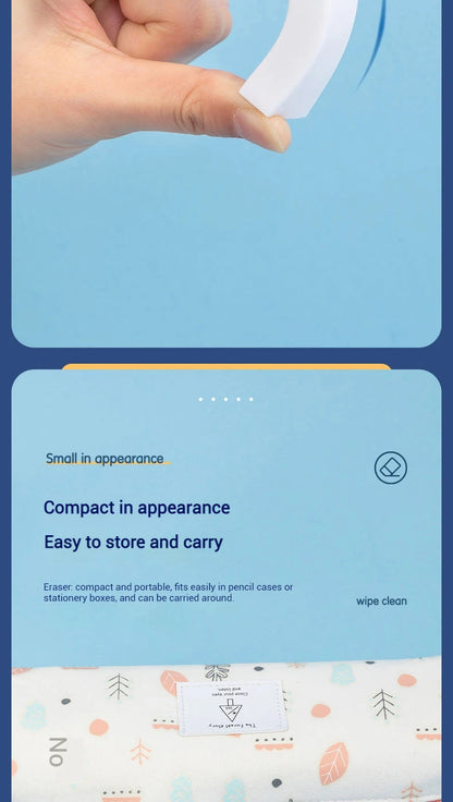 Deli Soft 2B Pencil Erasers for Kids - Clean Mess-Free Exam Office Sketch Correction Supplies