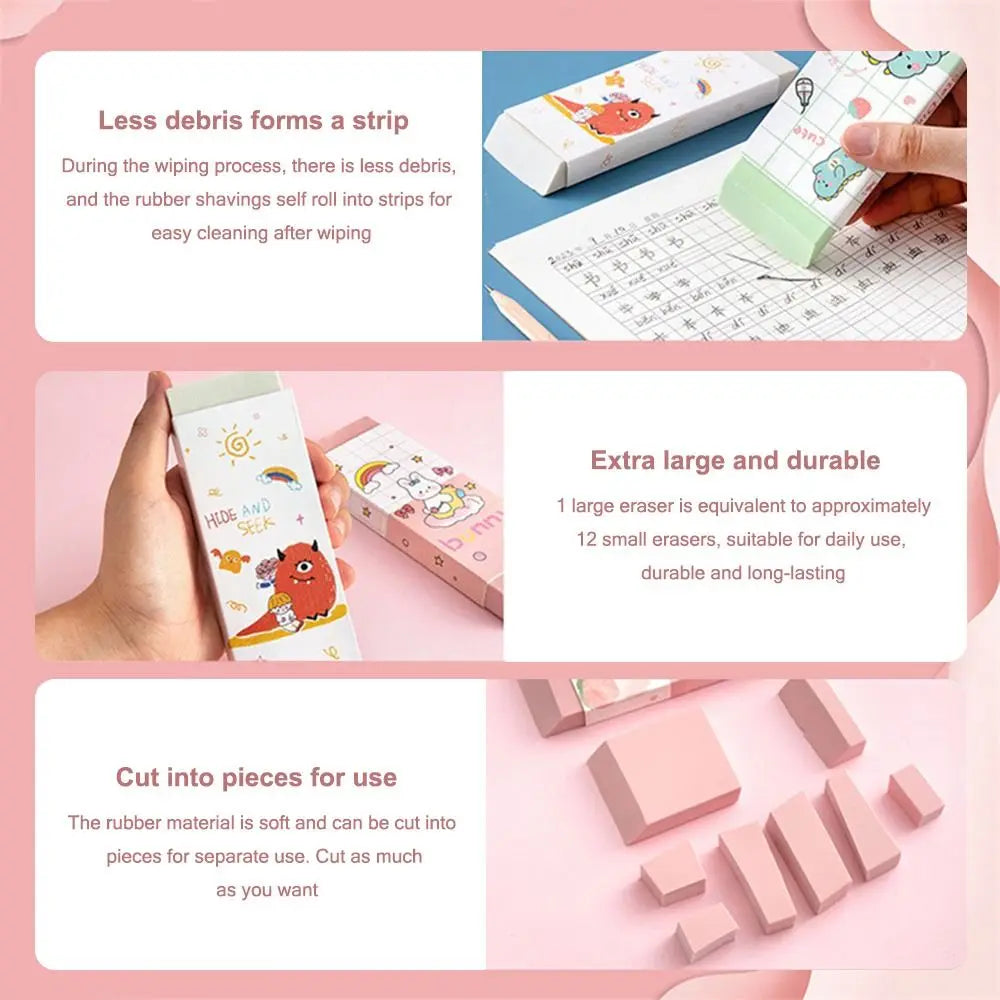 Cartoon Huge Eraser Super Large Block Pencil Eraser Without Leaving Marks Astronauts/Dinosaur Student Art Painting Rubber Eraser