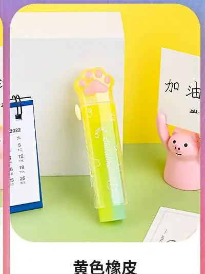 Kawaii Eraser Portable Eraser Clean Without Crumbs Cat Kawaii Stationery Kids School Supplies