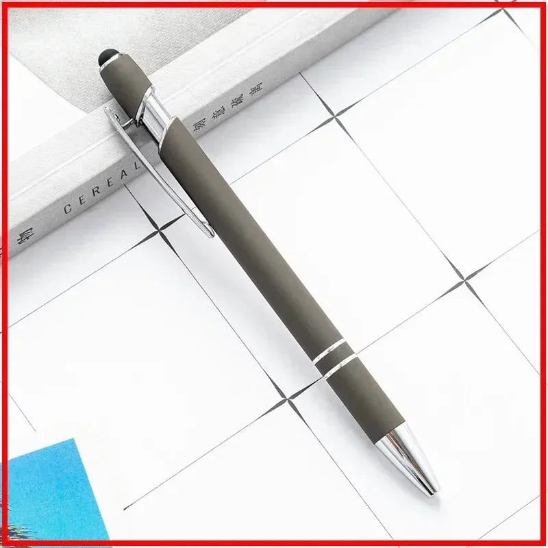 50 Pcs Metal Business Ballpoint Universal Drawing Touch Screen Stylus Pen Custom Logo School Office Supplies Free Engraved Name