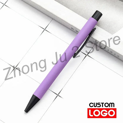 50pcs Metal Gift Advertising Pen Custom LOGO Student Stationery Office Ballpoint Pen Lettering Name Promotional Pen Wholesale