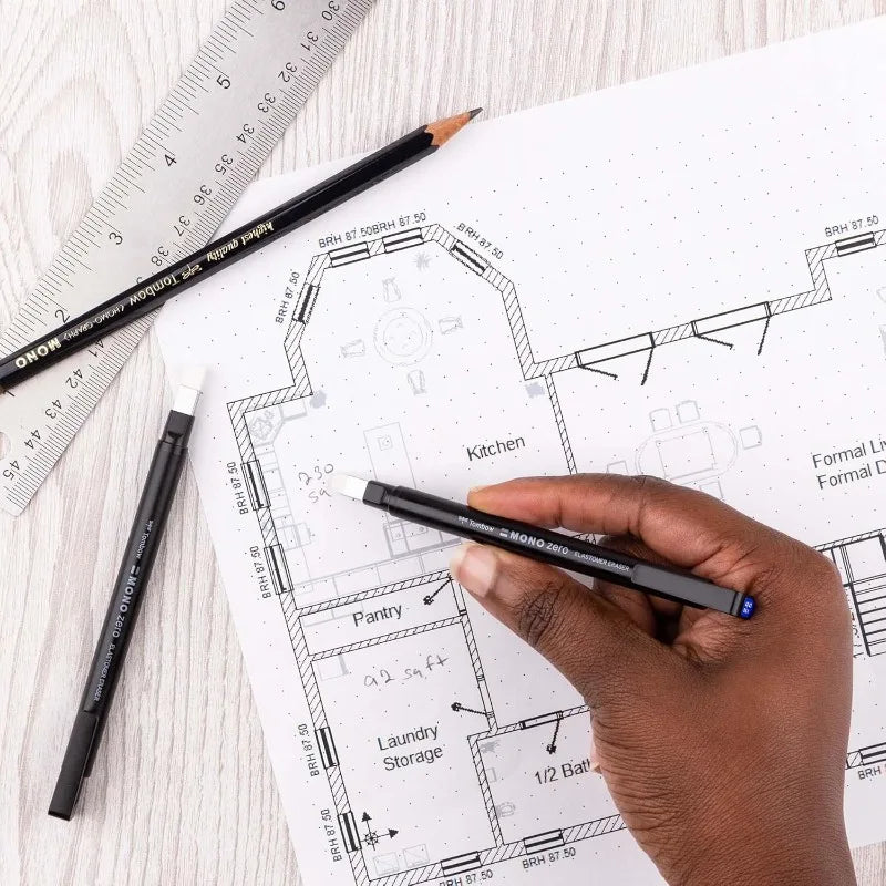 Tombow Mono Zero Eraser Precision Tip Pen-Style Mechanical Rubber Refillable Pen Sketch Drawing Correction Erasers Art Supplies