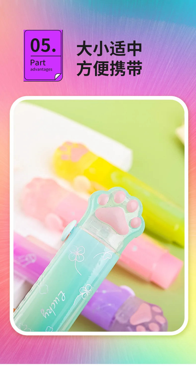Kawaii Eraser Portable Eraser Clean Without Crumbs Cat Kawaii Stationery Kids School Supplies