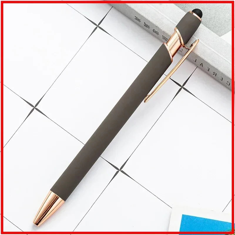 100 Pcs Light - Metal Capacitive Universal Touch Screen Stylus Ballpoint Pen Office Gifts Free Custom Logo Writing Stationery